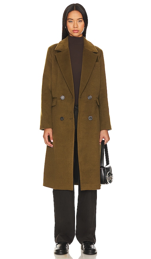 Apparis Aaron Coat in Pea Green