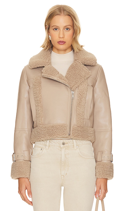 Shop Apparis Jay Jacket In Taupe