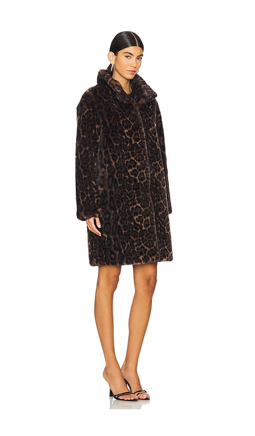  Apparis Mittellanger Mantel Blair Leopard In Brown. Größe S. Also In Xs, M. 