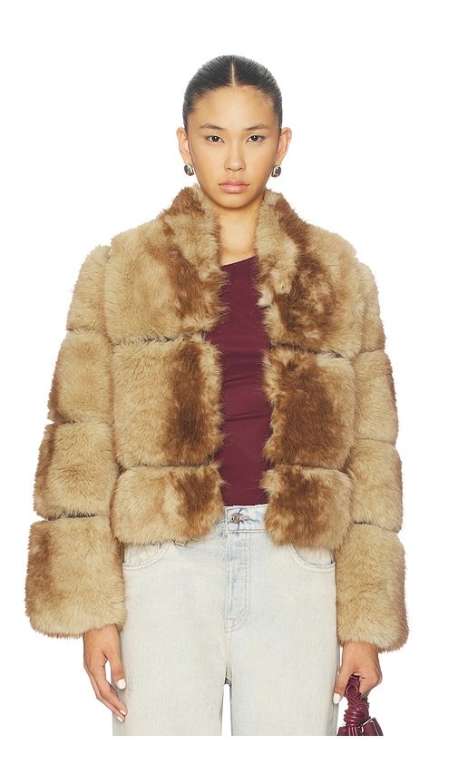 Apparis Sai Mink Coat In Brown