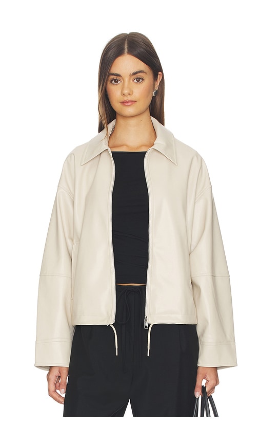 Apparis Ada Sans Leather Jacket In White