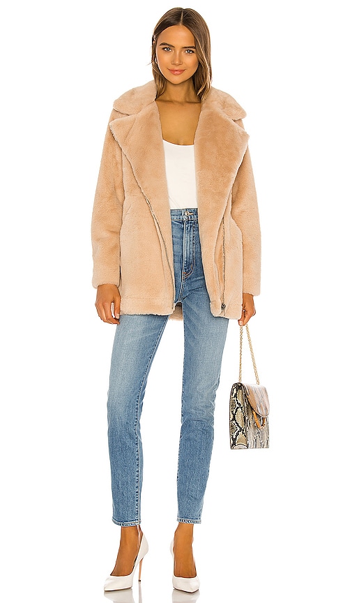 apparis faux fur coat