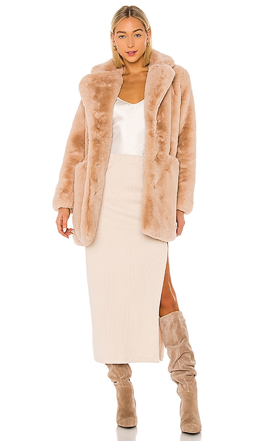 tan fur coat