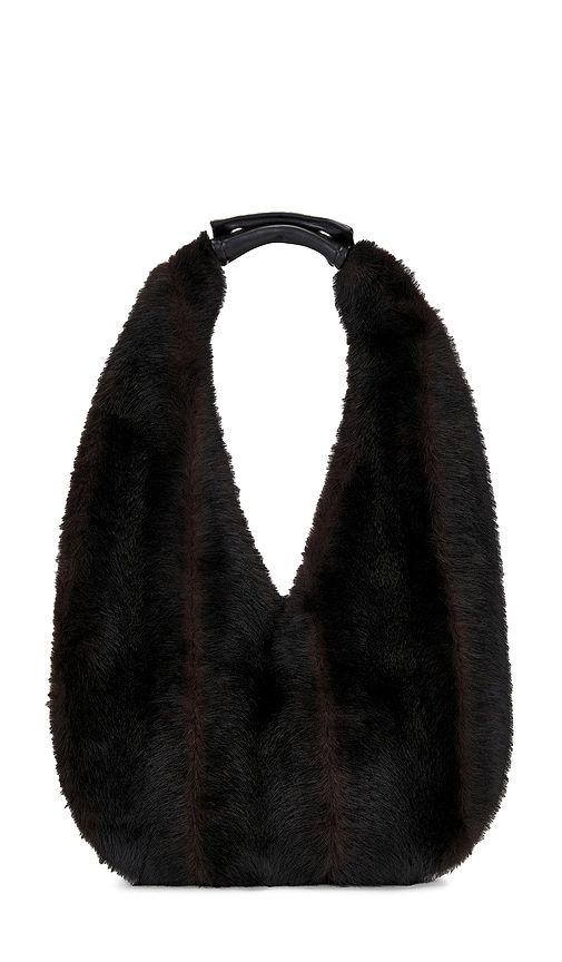 Apparis Colette Shaved Mink Bag In Black
