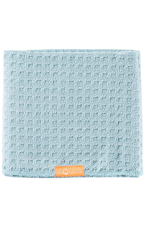 Waffle Luxe Hair Towelin Dream Boat Blue