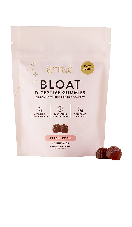 Arrae Bloat Gummies in Peach Lemon.