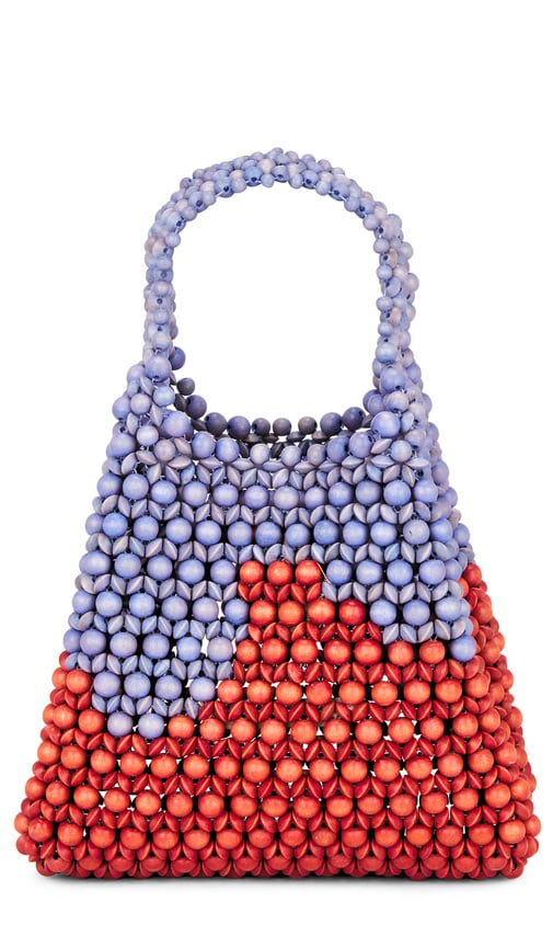 Shop Aranaz Drip Handbag In Cool Blue & Coral