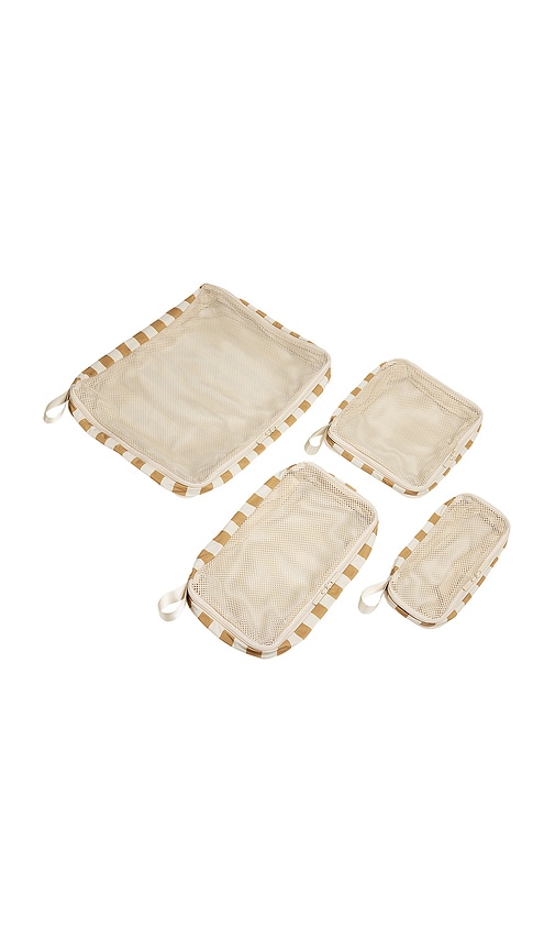 Away Compression Packing Cubes Set Of 4 in Tan.