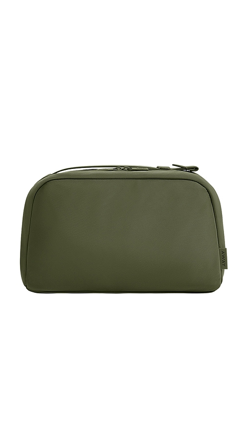 Away Large Toiletry Bag in Olive Green.