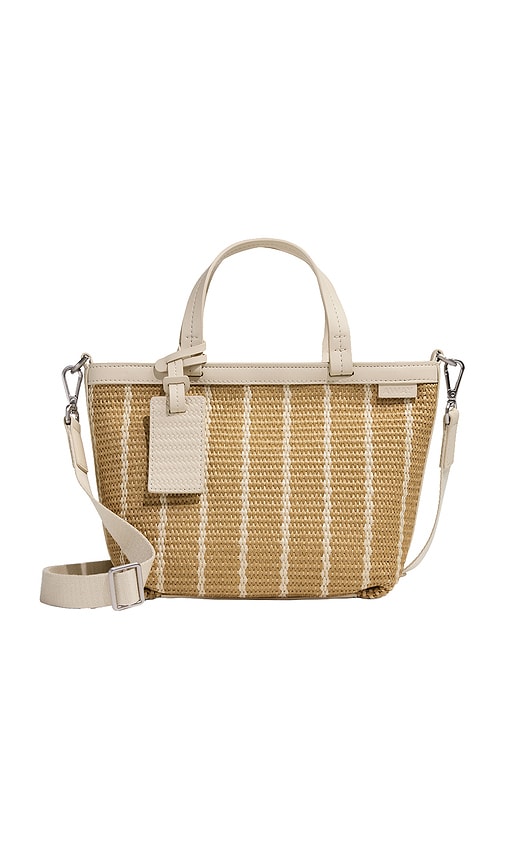 Away Mini Riviera Straw Tote in Tan.