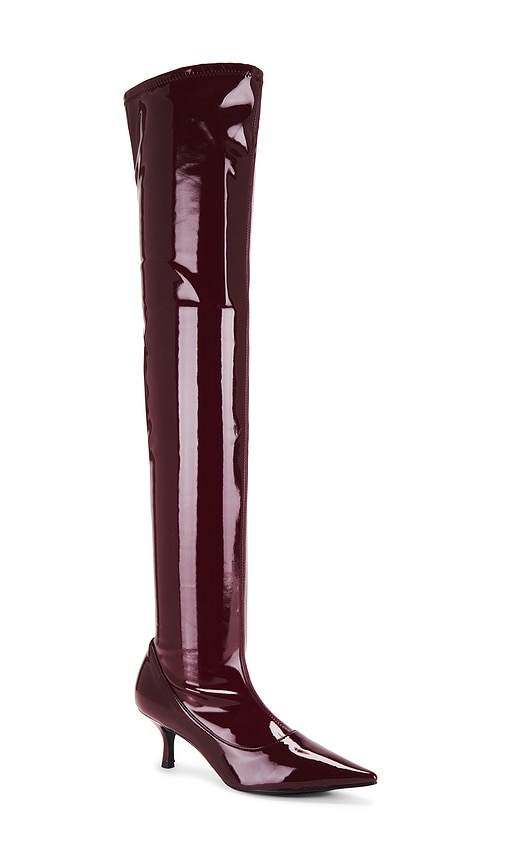 Shop Aniye Records Betsy Cuissard Boot In Dark Ruby