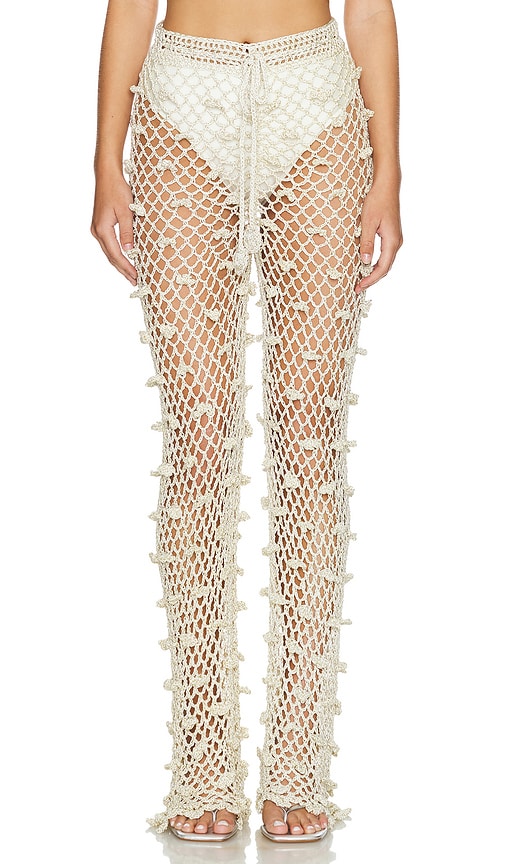 Shop Andreeva Silver Handmade Crochet Pants In 실버