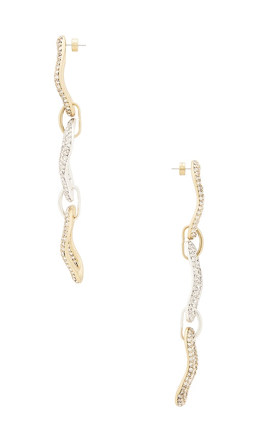 AREA CRYSTAL LINK DROP EARRINGS