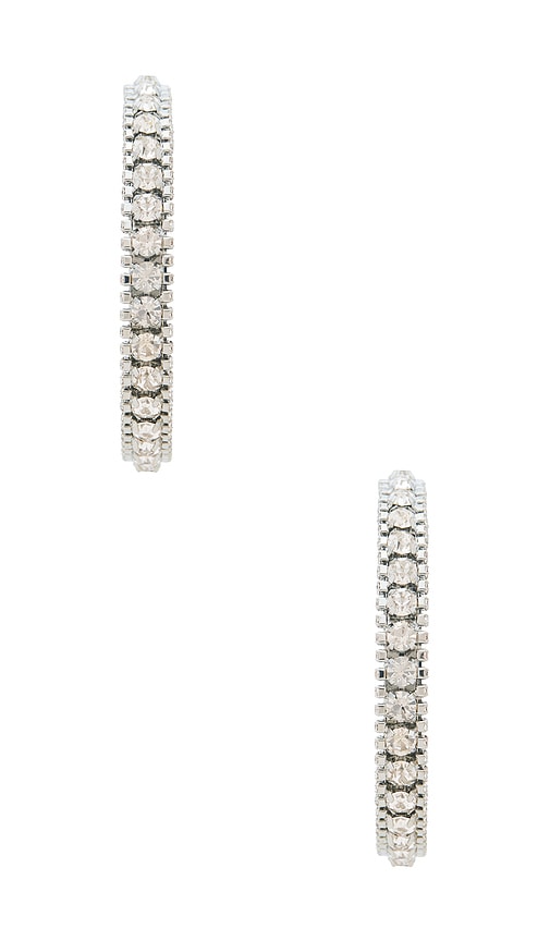  Area Large Crystal Hoop Earrings. 