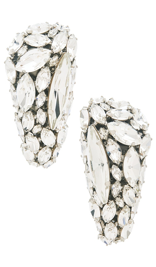 Area Crystal Cluster Triangle Earrings