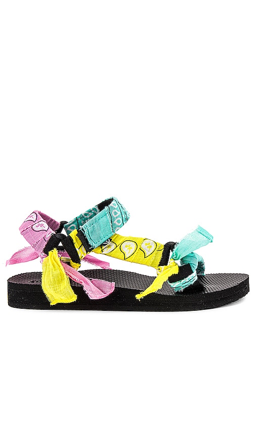 Arizona Love Trekky Bandana Sandal in Mix Aqua | REVOLVE