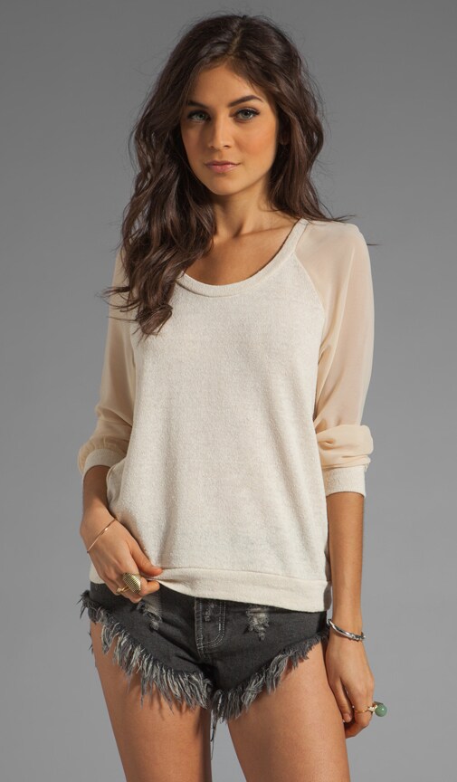Della Chiffon Contrast Sweater