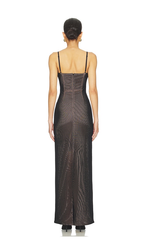  Area Abendkleid Crystal Hotfix In Black. Größe M. Also In L. 