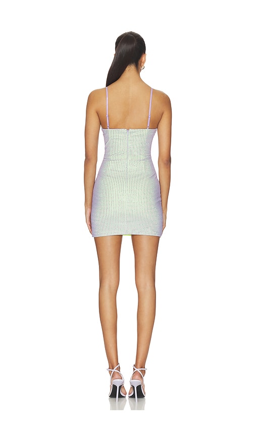  Area Kleid Crystal Hotfix Mini In Lavender,sage. Größe M. Also In L, Xl. 