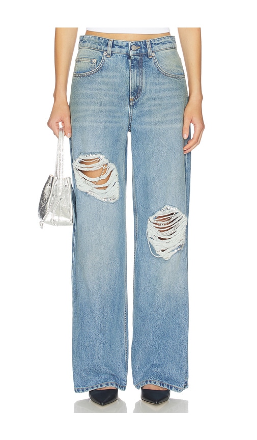 AREA Crystal Fray Relaxed Jean