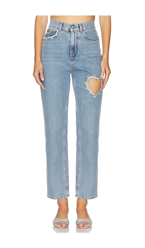 Crystal Heart Straight Leg in . Size 25, 26, 27, 28, 29, 30 - AREA - Modalova