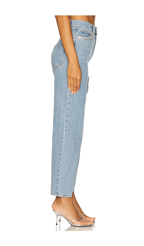 Area Jeans Mit Kristallverzierung In Blue