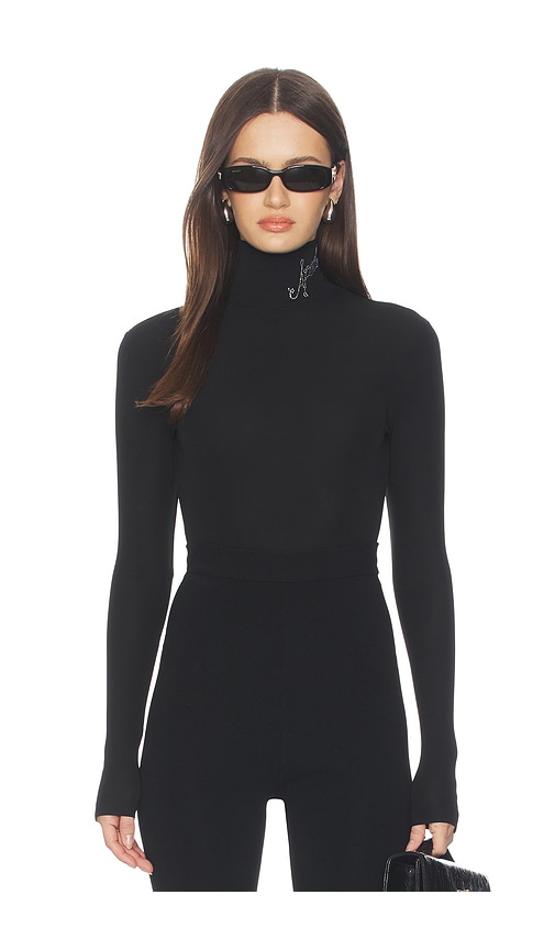 AREA Turtleneck Logo Bodysuit