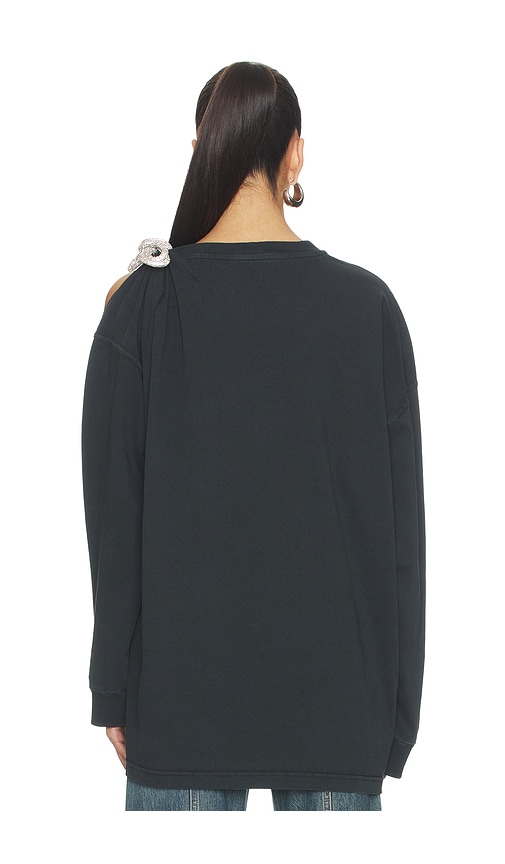  Area Shirtkleider Crystal Knot Long Sleeve In Black. Größe Xs. Also In S, L. 
