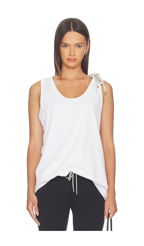 AREA Crystal Knot Tank Top