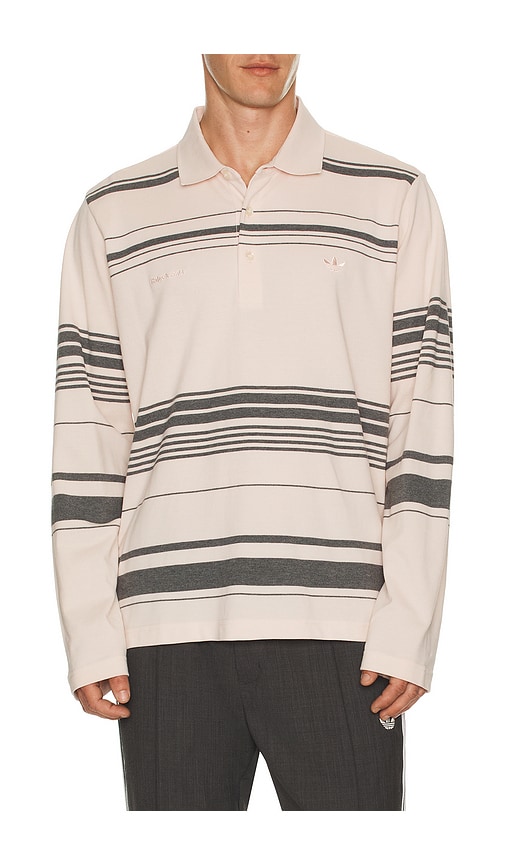 Adidas Originals X Wales Bonner Knit Polo In Purple