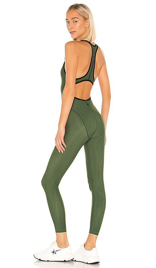 Adam Selman Sport French Cut Catsuit in Army  Cut leggings, Celebrity  athleisure, Catsuit