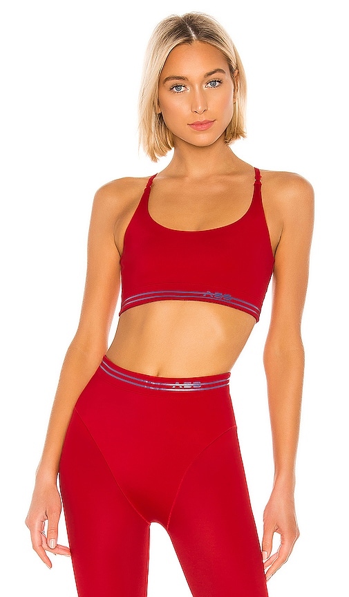 red sports crop top