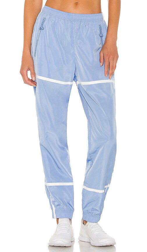【Adam Selman Sport】 Taped mid-rise trackpants Adam Selman Sport Taped Track Pant in Powder Blue | REVOLVE