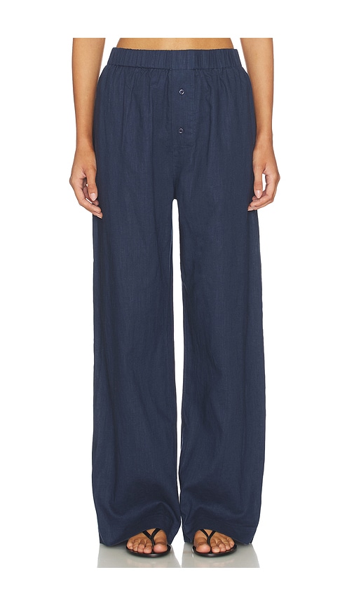 Artless Forever Linen Relaxed Pants In Blue