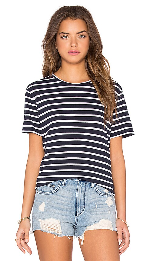 Assembly Label Navy Stripe Tee in Navy & White | REVOLVE