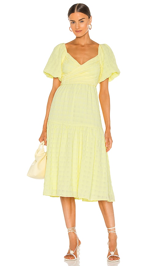 ASTR the Label Sonnet Dress in Pastel Yellow