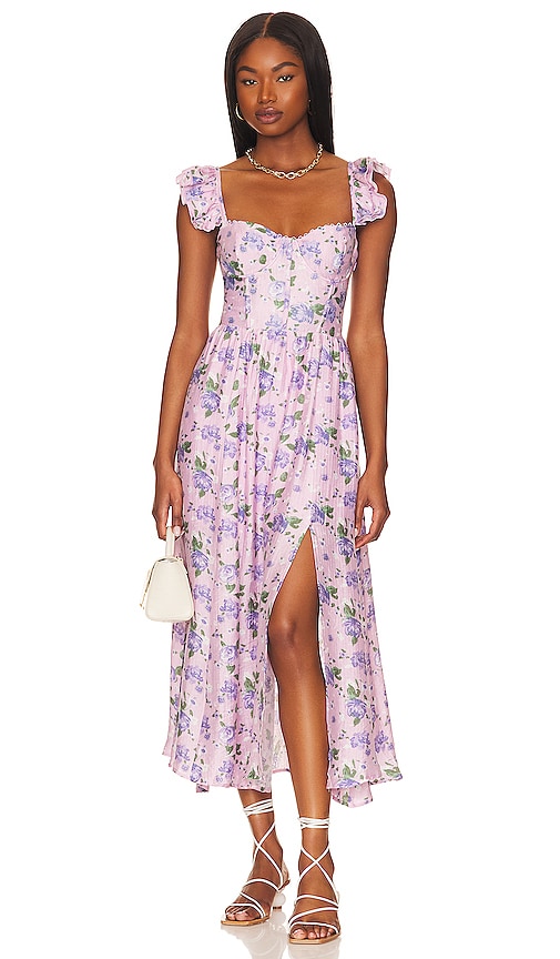 Mysterious Purple Floral Maxi Slip Dress - Retro, Indie and Unique Fashion