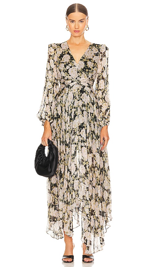 ASTR the Label Ayana Dress in Cream Black Floral