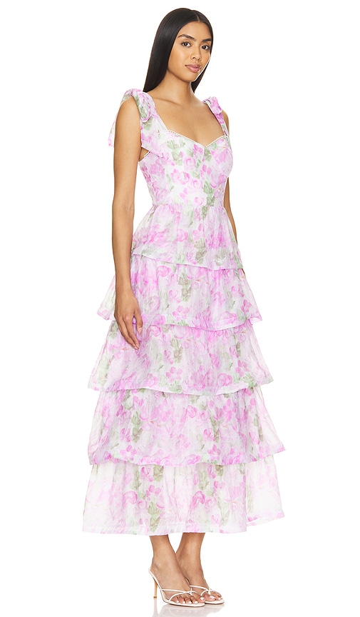 Shop Astr Zirconia Dress In Lavender