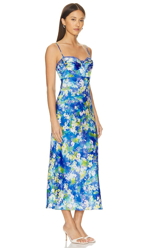 Shop Astr Florianne Dress In Blue