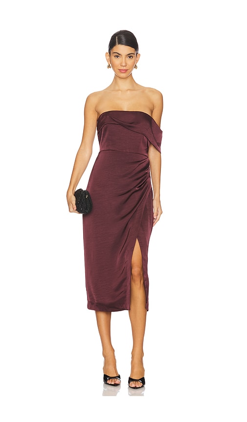 Shop Astr Gwyneria Dress In Burgundy