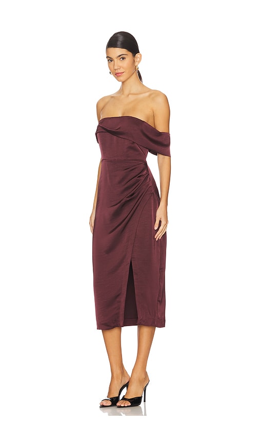 Shop Astr Gwyneria Dress In Burgundy