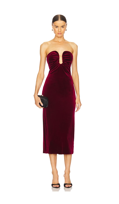 Shop Astr Arista Dress In Wine