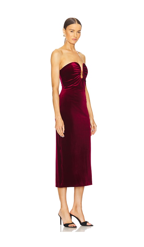 Shop Astr Arista Dress In Wine