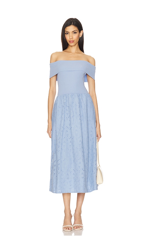 Mixed Media Off Shoulder Dress in . Size M, S, XS - ASTR the Label - Modalova