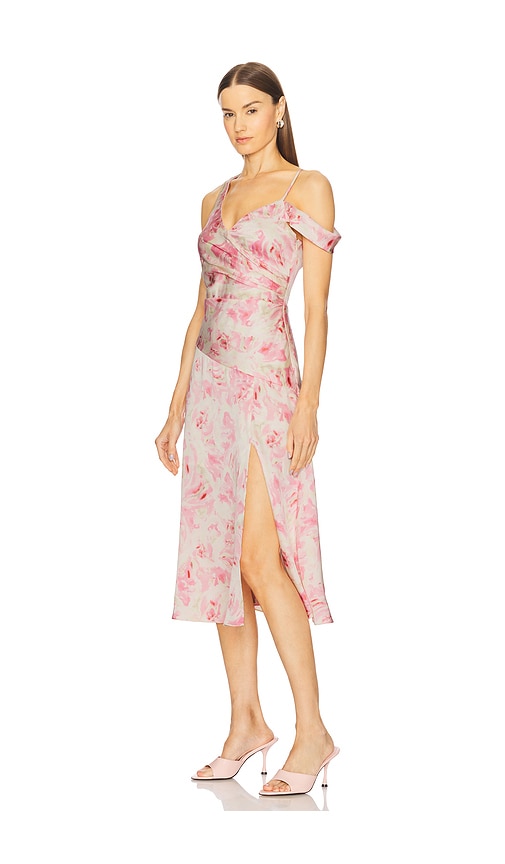  Astr The Label Asymmetrisches Kleid Mit Raffungen In Der Taille In Pink. Größe Xs. Also In M, L. 