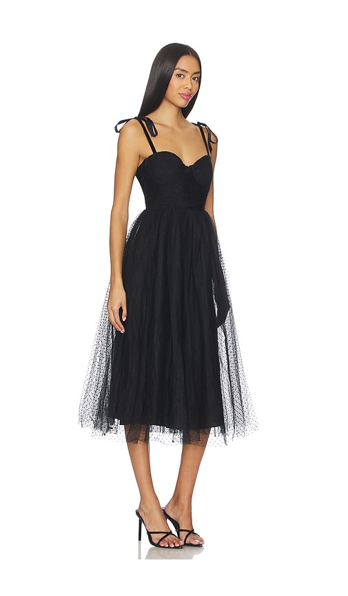 Astr The Label Karyme Tie Strap Midi Dress In Black