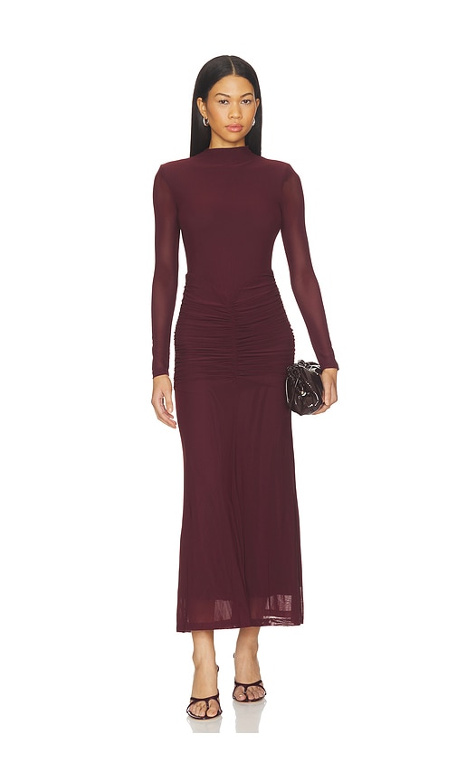 Astr Romy Dress In Burgundy