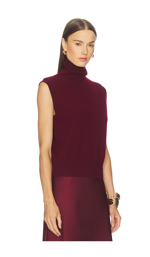 Astr The Label Avah Turtleneck Wool Blend Sweater Vest In Brown
