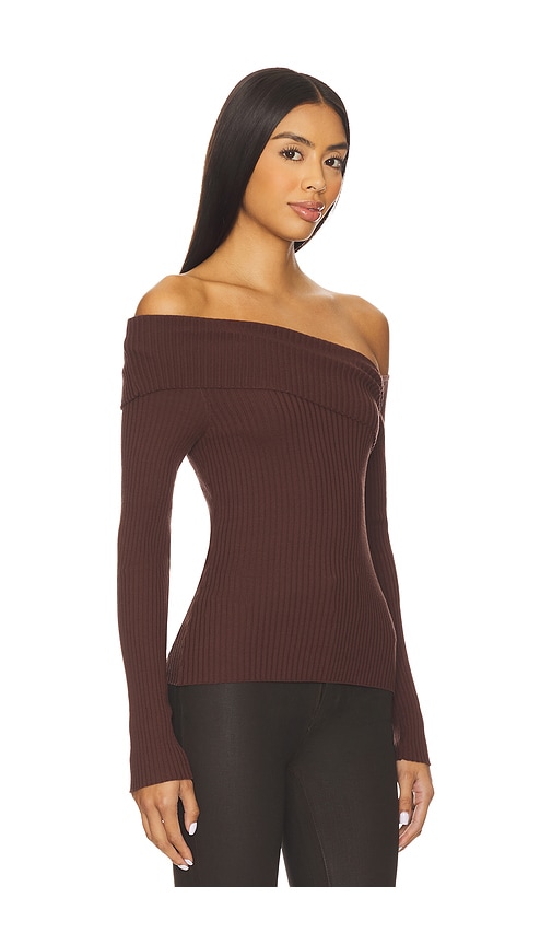 Astr Daniella Sweater In Brown